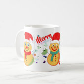 Christmas Snowmen Koffiemok (Voorkant links)