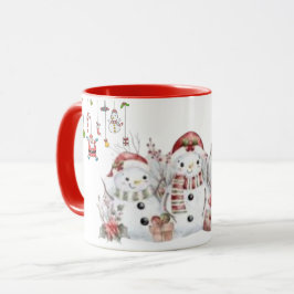 Christmas Snowmen mok