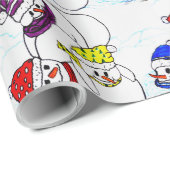 CHRISTMAS SNOWMEN OP PLAY CADEAUPAPIER (Rol Hoek)