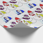 CHRISTMAS SNOWMEN OP PLAY CADEAUPAPIER (Hoek)