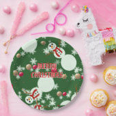 Christmas Snowmen  Papieren Bordje (Feest)