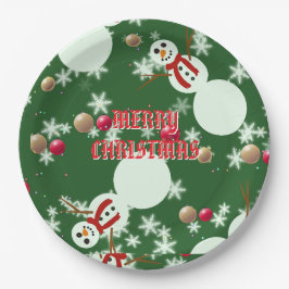 Christmas Snowmen  Papieren Bordje