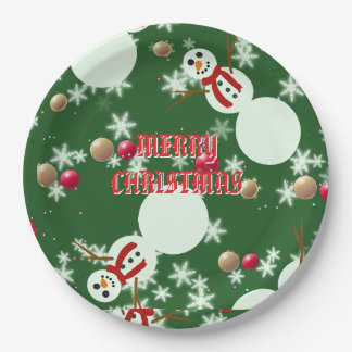 Christmas Snowmen  Papieren Bordje