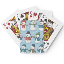 Christmas Snowmen Snowflakes Card Deck