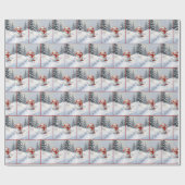 Christmas Snowmen With Red Shovels Cadeaupapier (Vlak)