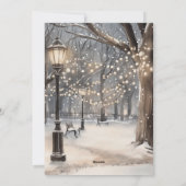 Christmas Snowy Night Feestdagenkaart (Achterkant)