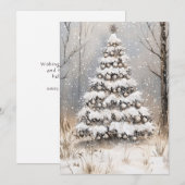 Christmas Snowy Night Feestdagenkaart (Voorkant / Achterkant)