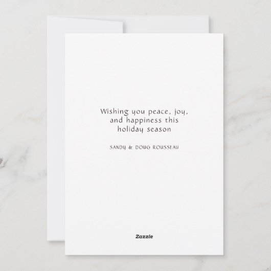 Christmas Snowy Night Feestdagenkaart (Achterkant)