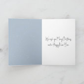 Christmas Snowy Owls On a Winter Branch Kaart (Binnen)