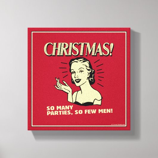Christmas: So Many Partijen, So Few Men Canvas Afdruk (Voorkant)
