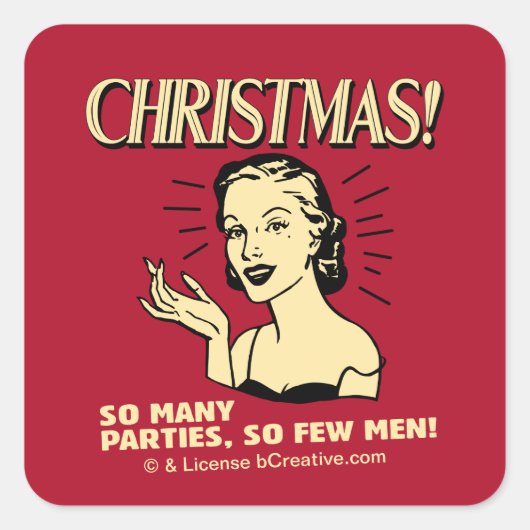Christmas: So Many Partijen, So Few Men Vierkante Sticker (Voorkant)