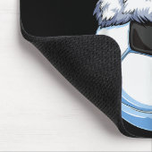 Christmas Soccer Ball Santa Hat Funny Srts Xmas Bo Muismat (Hoek)