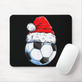 Christmas Soccer Ball Santa Hat Funny Srts Xmas Bo Muismat (Met muis)