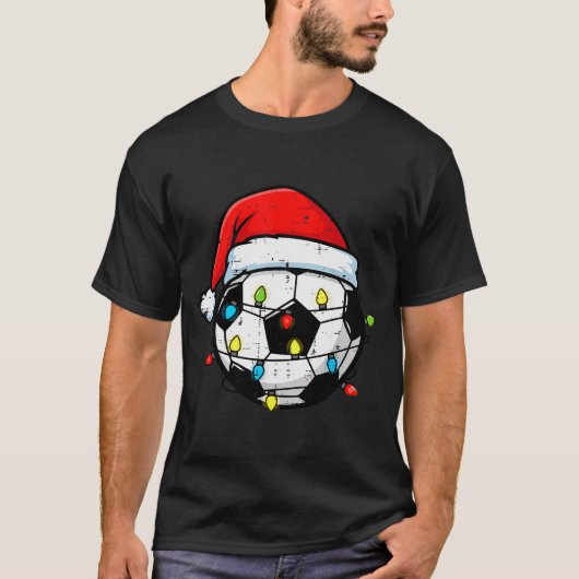 Christmas Soccer Ball Santa Xmas Football Srt Men T-shirt (Voorkant)