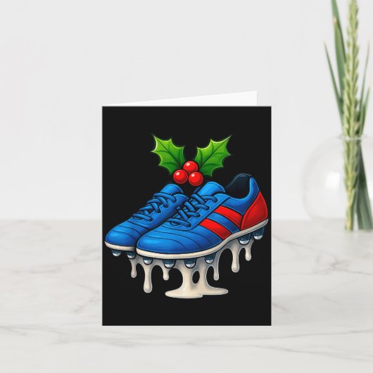 Christmas Soccer Cleats Ice Cream Drip Xmas  Kaart (Voorkant)