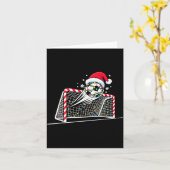 Christmas Soccer Goal Ball Lights Santa Xmas Kids  Kaart (Gele Bloem)