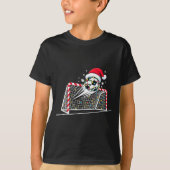Christmas Soccer Goal Ball Lights Santa Xmas Kids  T-shirt (Voorkant)