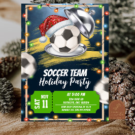 Christmas Soccer Holiday Party Kaart