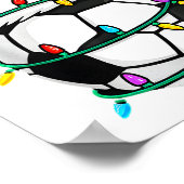 Christmas Soccer Santa Hat Lights Santa Srts Xmas  Poster (Hoek)