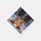 Christmas Socks and Holiday Lights in Snow Servet (Hoek)