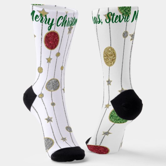 Christmas Socks Glitter Garland Sokken (Gebogen)