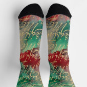 Christmas Socks Gold Writings Sokken (Top)