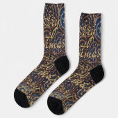 Christmas Socks Navy Swirls Sokken (Links)