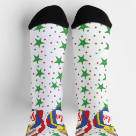 Christmas Socks Santa Darker Sokken