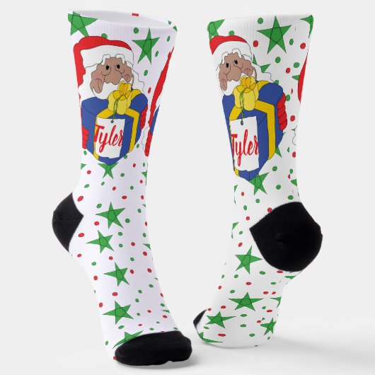 Christmas Socks Santa Darker Sokken (Gebogen)