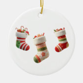 Christmas Socks Set – Cute Holiday Sock Designs Keramisch Ornament (Voorkant)