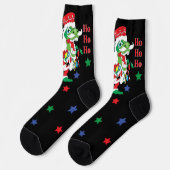 Christmas Socks TySantaSaurus Rex Sokken (Links)