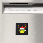 Christmas Softball Xmas Santa Srts Hat Mens Womens Magneet (Insitu (Vaatwasser))