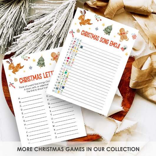 Christmas Song Emoji Game Feestdagenkaart