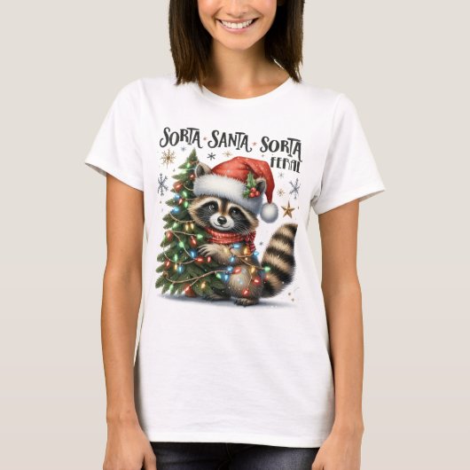Christmas Sorta Santa Sorta Ferral  T-shirt (Voorkant)