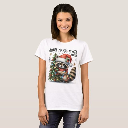 Christmas Sorta Santa Sorta Ferral  T-shirt (Voorkant volledig)