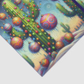 Christmas Southwest Saguaro Cactus Decoupage Tissuepapier (Detail)