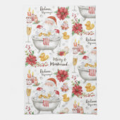  Christmas Spa themed with champagne Theedoek (Verticaal)