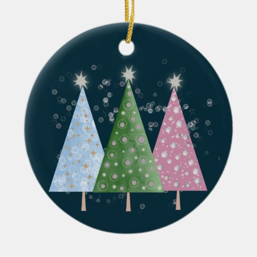 Christmas Sparkle Keramisch Ornament (Voorkant)