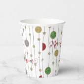 Christmas Sparkley Ornamenten Papieren Bekers (Rechts)