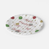 Christmas Sparkley Ornamenten Papieren Bordje (Gekanteld)