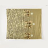 Christmas Sparkling Trees Gold Faux Bow Wandkleed (Voorkant (horizontaal))