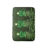 Christmas Sparkling Trees Green Faux Bow Badmat (Voorkant Verticaal)