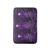 Christmas Sparkling Trees Purple Faux Bow  Badmat (Voorkant Verticaal)