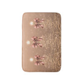Christmas Sparkling Trees Rose Gold Faux Bow Badmat (Voorkant Verticaal)
