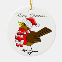 Christmas Sparrow Fun Ornament