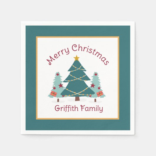 Christmas! Speciale gezinsvakantie servetten (Voorkant)