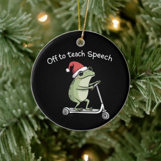 Christmas Speech Therapist SLP Communication  Keramisch Ornament (Boom)