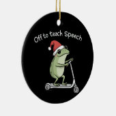 Christmas Speech Therapist SLP Communication  Keramisch Ornament (Rechts)