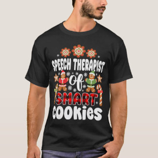Christmas Speechherapist Of Smart Cookies Cute Gin T-shirt