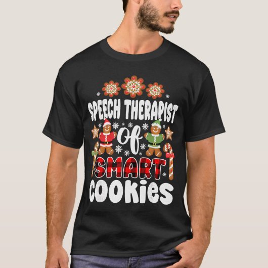 Christmas Speechherapist Of Smart Cookies Cute Gin T-shirt (Voorkant)